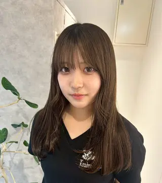 セミロング カラー moon/髪質改善/ ブリーチ/レイヤー☪のヘアスタイル