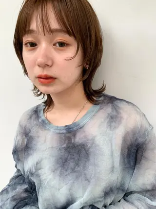 ショート パーマ カラー CEINE+ officialのヘアスタイル
