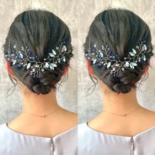 セミロング ヘアアレンジ ヘアメ🎀推しカラー 🥣横浜/しほ🧸のヘアスタイル