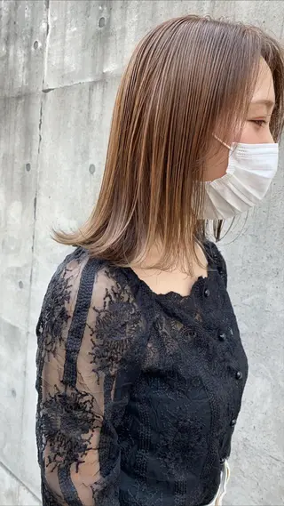 ミディアム カラー ヨシモトリョウ 髪質改善/美髪のヘアスタイル