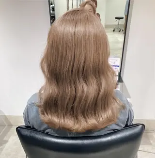 セミロング カラー スキバサミを使わない カット🌼唯🌼のヘアスタイル