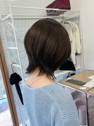 ミディアム カラー レイヤーカット⛓ hina🩶のヘアスタイル