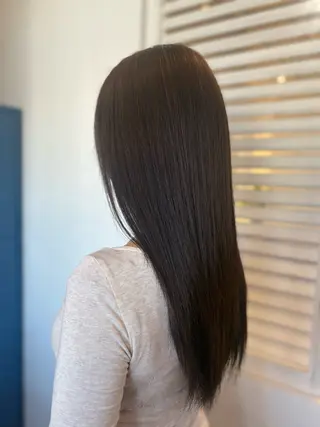 ロング カラー 安部 美里のヘアスタイル