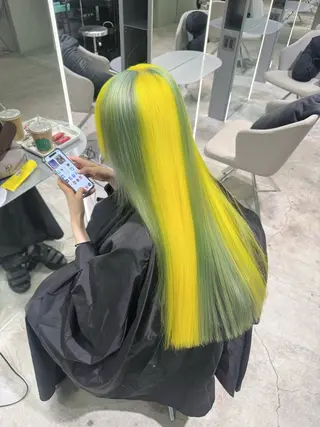 ロング カラー RIHO🎀 名駅 ハイトーン×顔周りのヘアスタイル