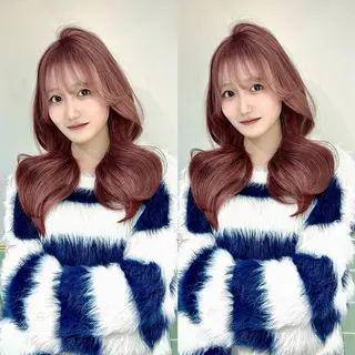 ロング カラー パーマ キッズ 盛れる艶カラー× レイヤーカット/咲来のヘアスタイル