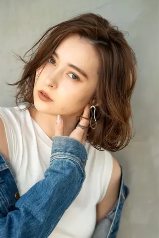 ミディアム カラー 韓国ヘア 店長NEGIのヘアスタイル