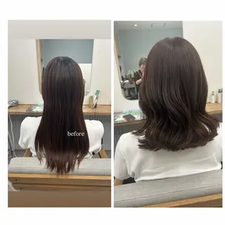 ミディアム ａｉｋａ🐩 /艶カラー/レイヤーのヘアスタイル