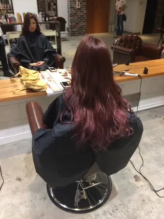ミディアム セミロング ロング カラー パーマ Forest. -髪質改善-のヘアスタイル