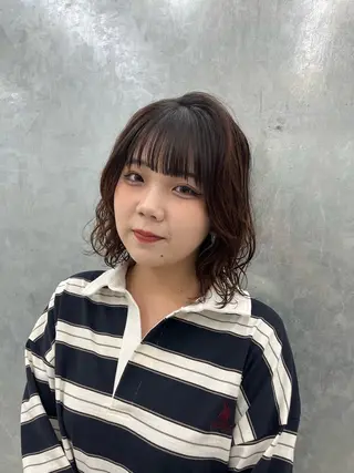 パーマ 神作 汐里　江古田 /透明感カラー🌿のヘアスタイル