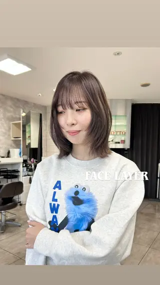 ミディアム 🫧艶髪カラー🫧 森本くるみのヘアスタイル