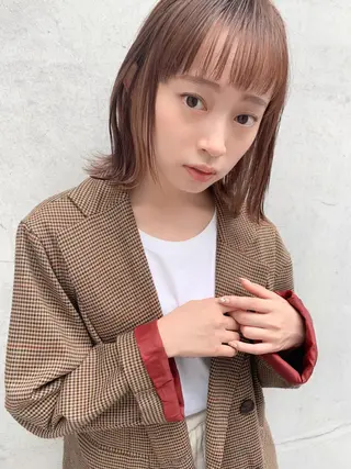 ミディアム カラー 髪質改善☆ 縮毛矯正miyuのヘアスタイル