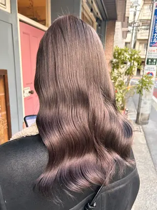 セミロング カラー 清水千優/パーマ/ メンズパーマのヘアスタイル