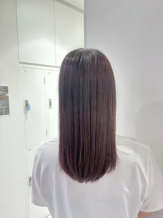 セミロング 髪質改善カラー 🦋さきねのヘアスタイル