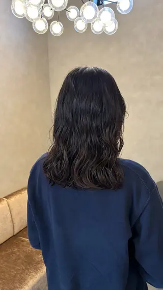 ミディアム パーマ ボブ/レイヤー/暖色 カラー/モモカ🎀のヘアスタイル