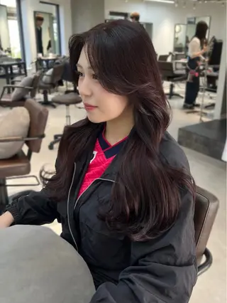 カラー ヘアアレンジ 似合わせ顔まわり カット💛森尾真由美のヘアスタイル