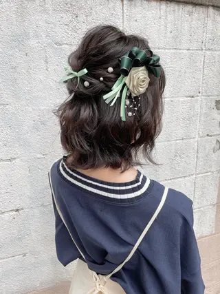 ショート ヘアアレンジ ヘアアレンジ にいた　かづしげのヘアスタイル