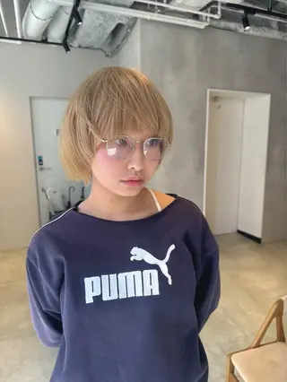 ショート カラー 透明感カラー✨艶髪 制作🌱山根あゆみのヘアスタイル