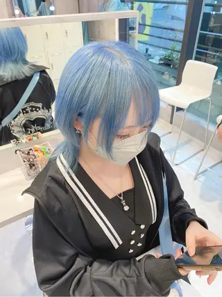 ミディアム カラー パーマ ヘアアレンジ メンズ キッズ ネイル マツエク・マツパ アイブロウ 💖オタク美容師 ꒰ঌ♡モモ♡໒꒱のヘアスタイル