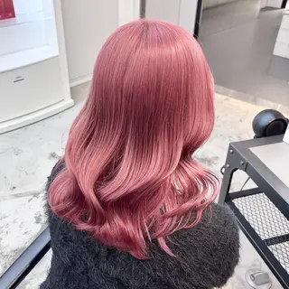 セミロング カラー ヘアアレンジ 🎀モテ暖色× エクステ🎀あかりのヘアスタイル
