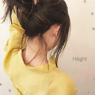 ミディアム カラー 市川 千夏のヘアスタイル