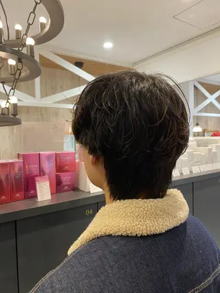 ショート パーマ メンズ 柴田 枝利子のヘアスタイル