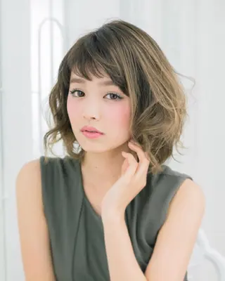 ショート ミディアム セミロング ロング カラー パーマ ヘアアレンジ 日比 貴大/ minim hairのヘアスタイル