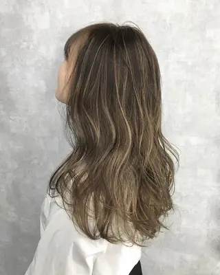 セミロング カラー レイヤーカット BLend 渋谷のヘアスタイル