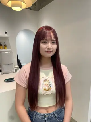 ロング カラー 𝘚𝘶𝘻𝘶 𓂃𓈒𓏸のヘアスタイル
