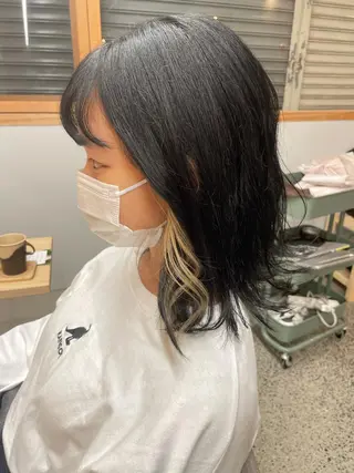 ミディアム カラー 髪質改善×美髪矯正 艶髪カラー　阪口のヘアスタイル