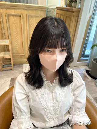 ミディアム 木屋元一/透明感 /前髪/ショートボブのヘアスタイル