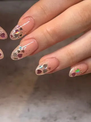 ネイル mellow:ｸﾙﾐ ﹡˖˟༝🎀˖˟ ༝のネイルデザイン