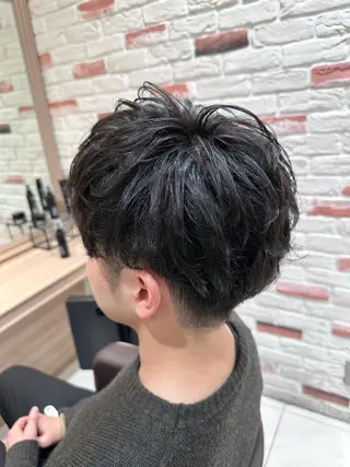 パーマ メンズ 【𝐀𝐬𝐡大森】 石崎竜祐のヘアスタイル
