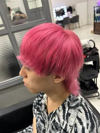 ショート カラー パーマ ヘアアレンジ メンズ 🔥メンズ特化渡辺 🔥ブリーチカラーのヘアスタイル