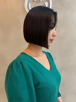 ミディアム ボブ&顔まわりレ イヤー♡TOMOE♡のヘアスタイル