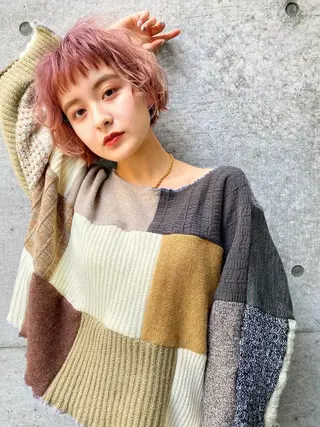 ミディアム カラー ヘアアレンジ 💈Chlom💈_ 公式_NewOpenのヘアスタイル