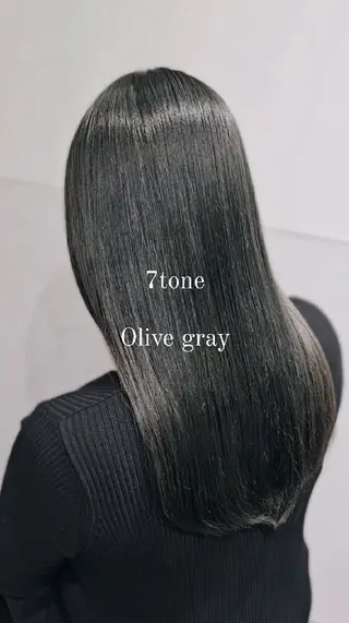 セミロング カラー 縮毛矯正をしている人 のためのカラーのヘアスタイル