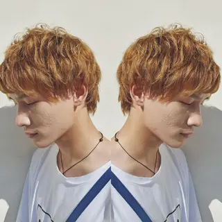 ショート カラー パーマ ヘアアレンジ メンズ 6月オープン♪豊見城 Lodattu✁清水のヘアスタイル