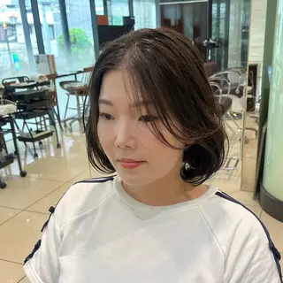 ショート パーマ タンバルモリパーマ 礒井メンキのヘアスタイル