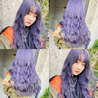 ロング カラー ヘアアレンジ TAKUMAブリーチ /切りっぱなし🪽のヘアスタイル