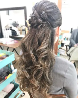ロング ヘアアレンジ 早朝✨ヘアセット 着付け/清水玲歌のヘアスタイル