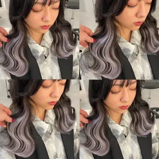 ロング カラー Cielro/ダブル カラー/西田咲希のヘアスタイル