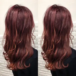 ロング カラー パーマ ヘアアレンジ メンズ キッズ ネイル マツエク・マツパ 💟Chloe原宿店 🩶ハイトーンのヘアスタイル