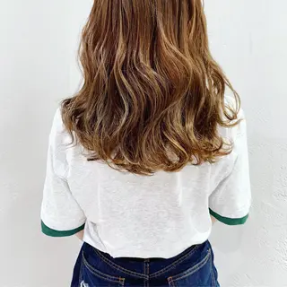 セミロング カラー ヘアアレンジ 🫧透明感カラー/ ボブ/小笠原汐海🪽のヘアスタイル