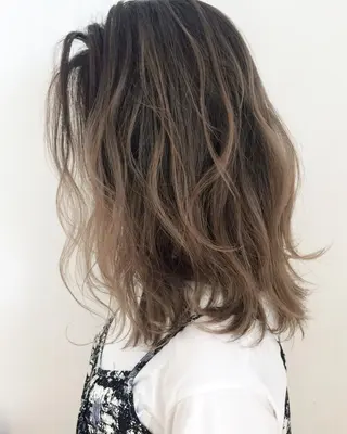 ミディアム カラー 坂上 岳のヘアスタイル
