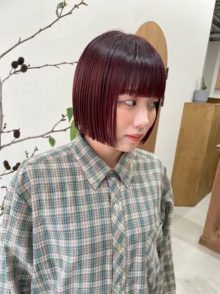 ミディアム カラー パーマ ヘアアレンジ メンズ tatsumi/ボブ ウルフ/レイヤーのヘアスタイル