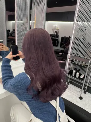 セミロング カラー 💖似合わせカラー レイヤー💖縮毛矯正のヘアスタイル