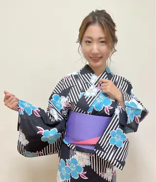 セミロング 君山 希美のヘアスタイル