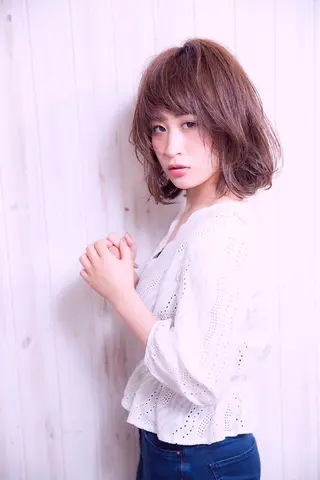 ミディアム カラー パーマ 吉祥寺aivee 若手注目スタッフのヘアスタイル