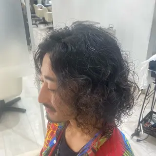 ミディアム パーマ 🌼デザインカラー 🌼kumicoのヘアスタイル
