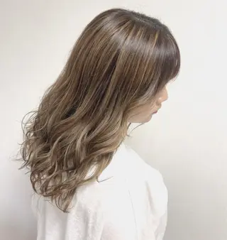 ロング カラー ブリーチなしWカラー ✨縮毛矯正✨ワタベのヘアスタイル